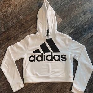 White adidas crop top
